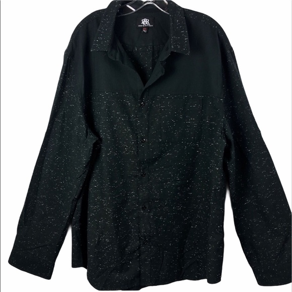 Rock & Republic black button down shirt mens XXL - Picture 1 of 6